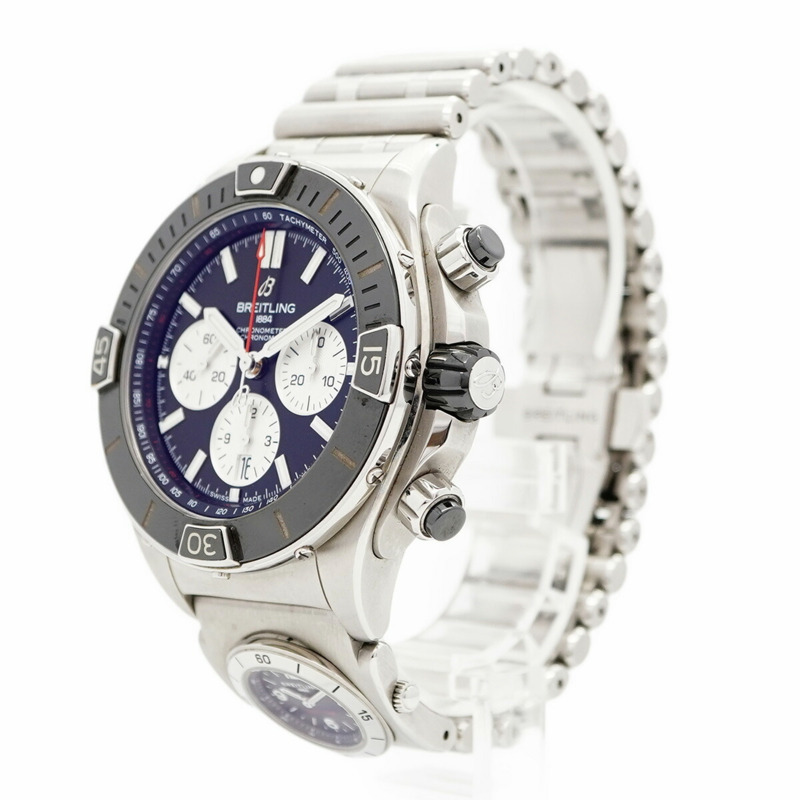 百年靈超級計時腕錶 AB0136 黑色錶盤男錶-2