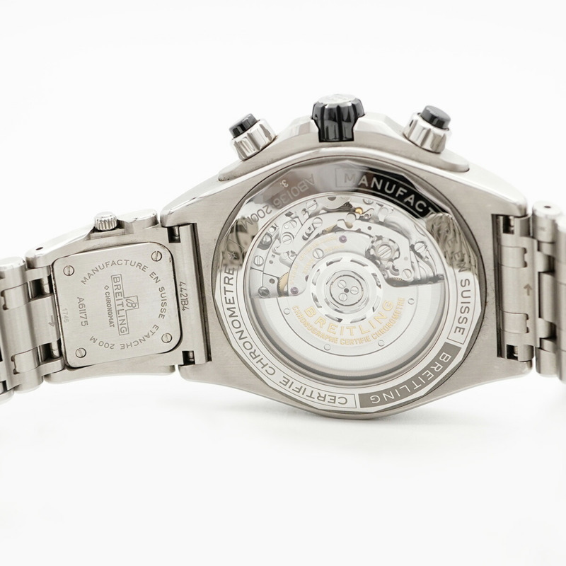 百年靈超級計時腕錶 AB0136 黑色錶盤男錶-5