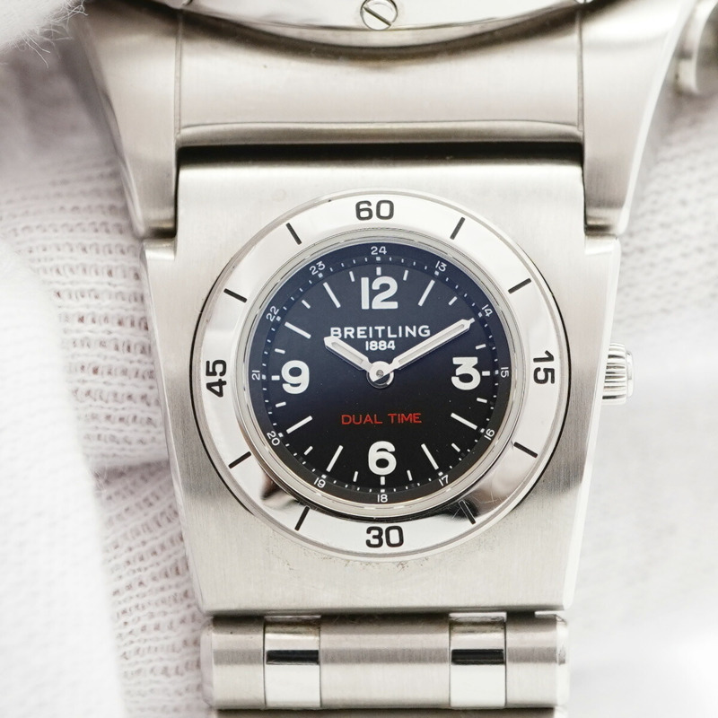 百年靈超級計時腕錶 AB0136 黑色錶盤男錶-7