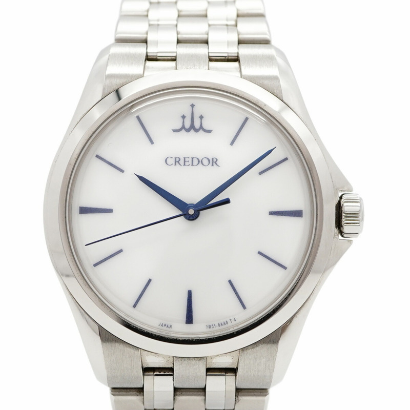 精工 Credor Quon 7R31-0AA0 GCLX999 白色錶盤男士腕錶-0