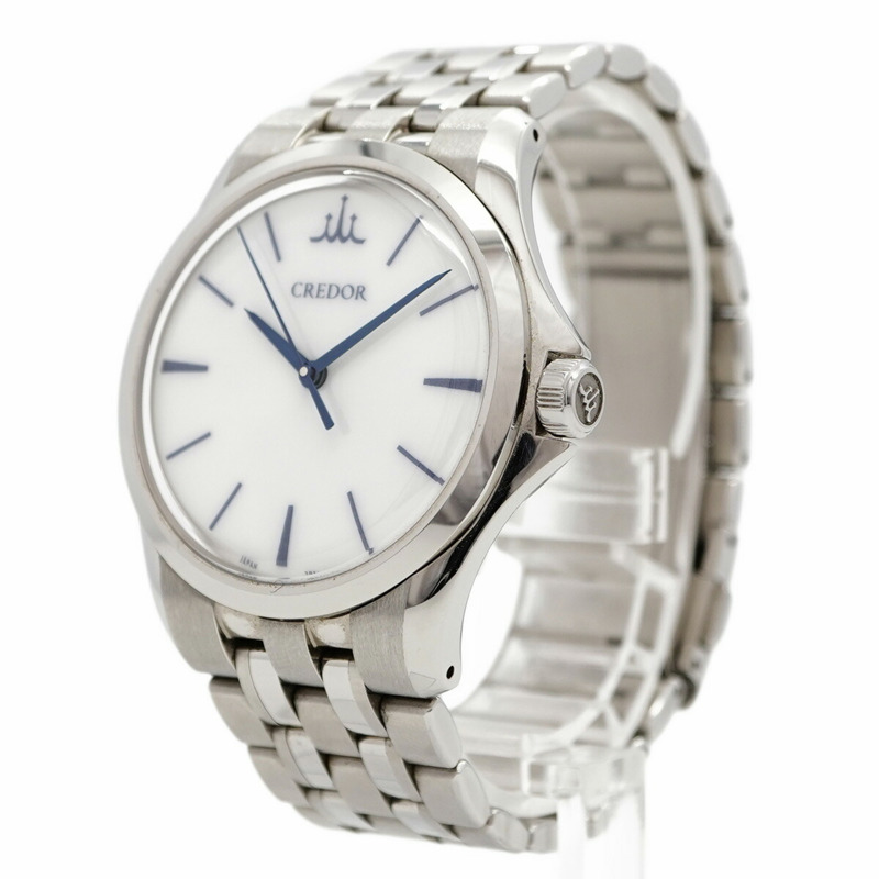 精工 Credor Quon 7R31-0AA0 GCLX999 白色錶盤男士腕錶-2
