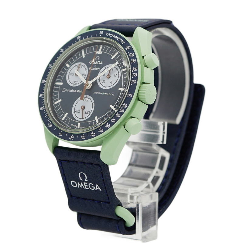 Swatch x Omega 地球任務 SO33G100 海軍藍錶盤男士腕錶-2