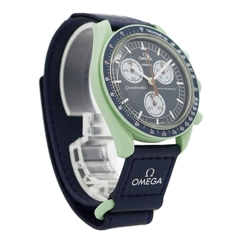 Swatch x Omega 地球任務 SO33G100 海軍藍錶盤男士腕錶-3