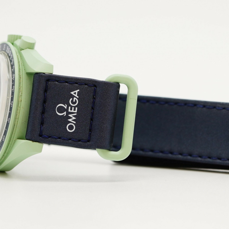 Swatch x Omega 地球任務 SO33G100 海軍藍錶盤男士腕錶-4