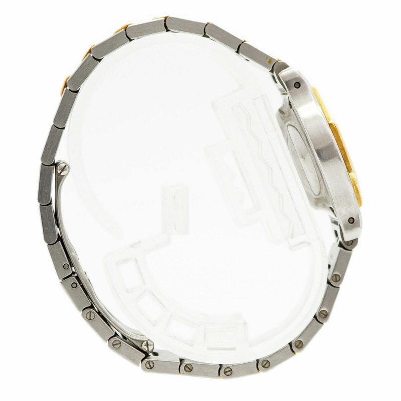 卡地亞 Santos 八角形 Godron 手鐲白色錶盤女士腕錶-10