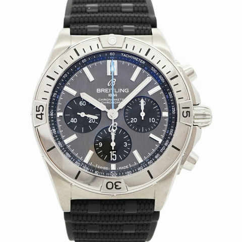 百年靈 Chronomat EB0134 男士腕錶，灰色錶盤