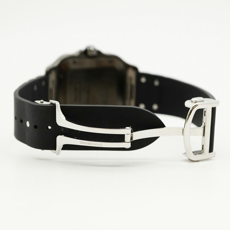 卡地亞 Santos LM WSSA0039 黑色錶盤男錶-3