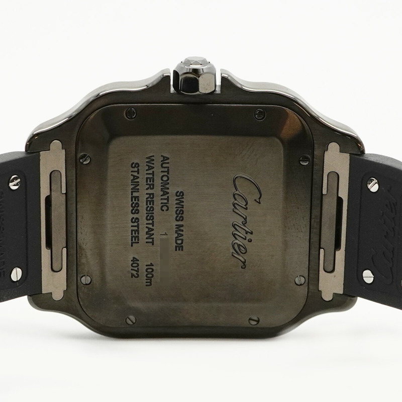 卡地亞 Santos LM WSSA0039 黑色錶盤男錶-4