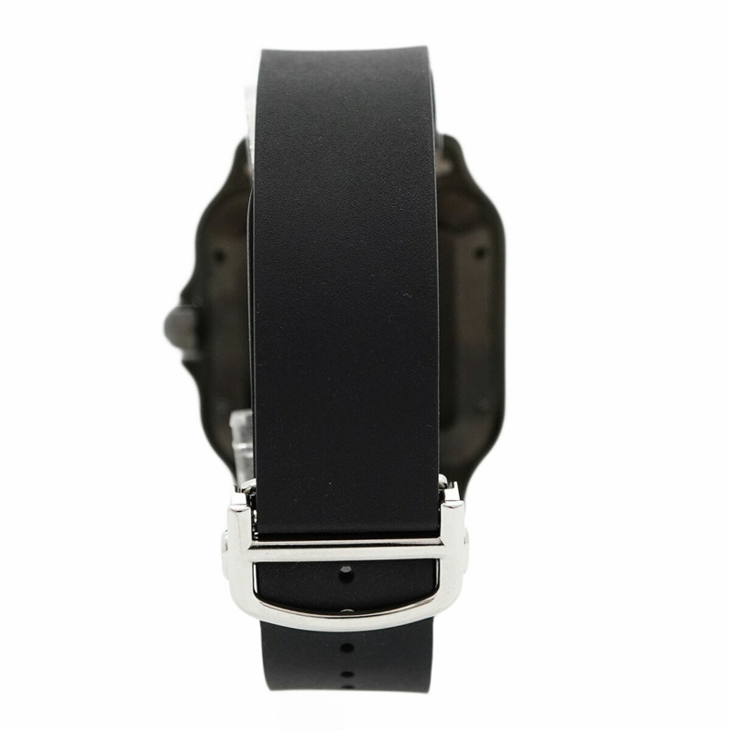 卡地亞 Santos LM WSSA0039 黑色錶盤男錶-5