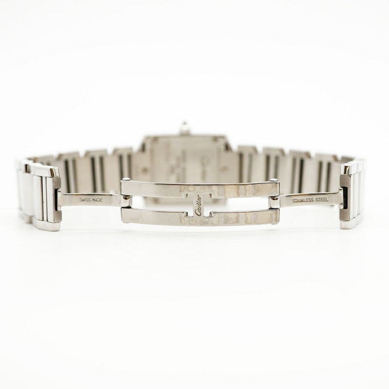 卡地亞 Tank Française SM W51008Q3 白色錶盤女錶-3