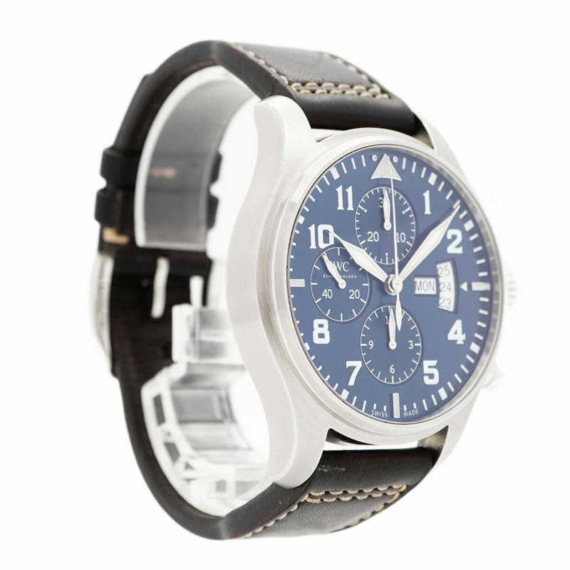 沙夫豪森IWC飛行員腕錶IW377706藍色錶盤男士腕錶-2