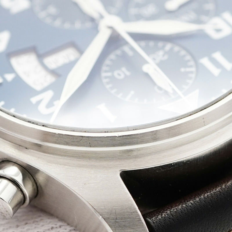 沙夫豪森IWC飛行員腕錶IW377706藍色錶盤男士腕錶-5