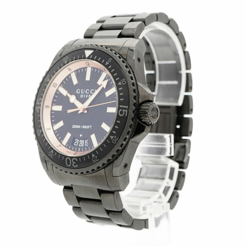 Gucci Dive 136.2 黑色錶盤男士腕錶-1