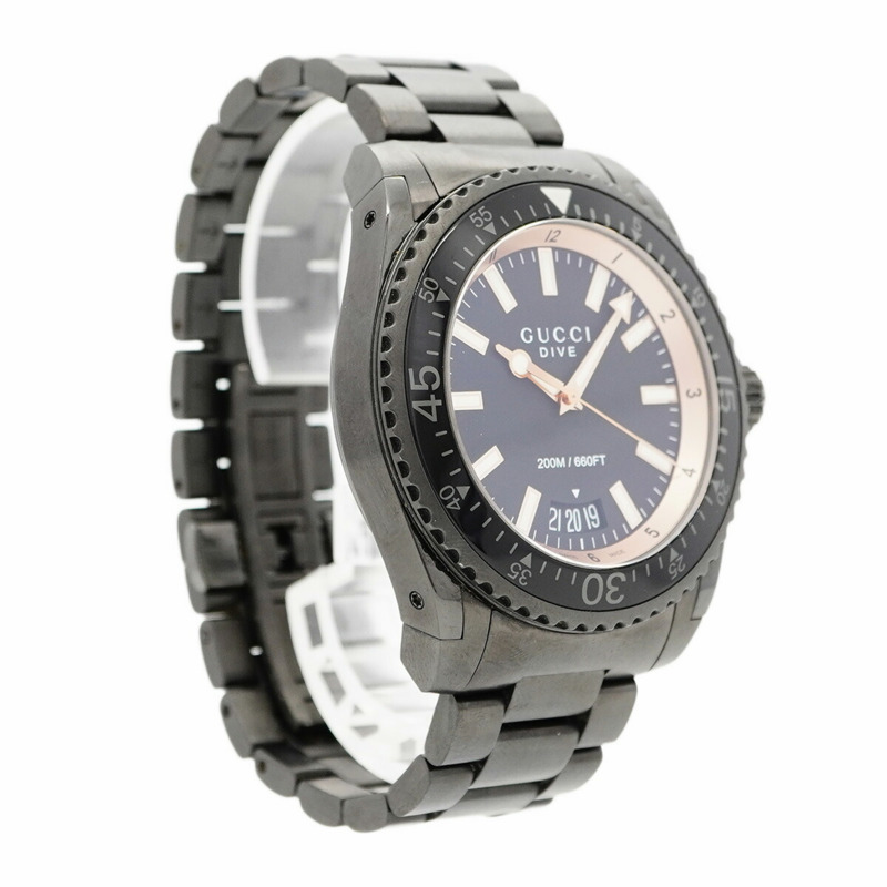 Gucci Dive 136.2 黑色錶盤男士腕錶-2