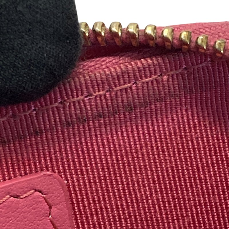 CHANEL 香奈兒 荔枝牛皮 零錢包 桃紅色-8