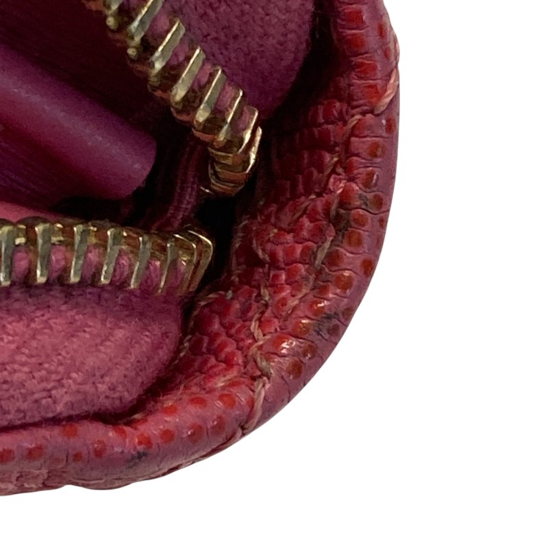 CHANEL 香奈兒 荔枝牛皮 零錢包 桃紅色-15