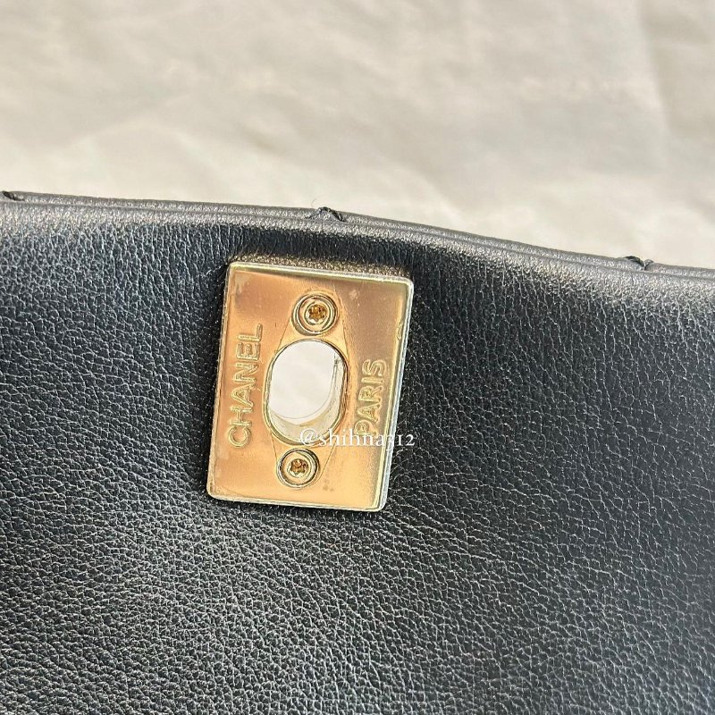 *SHIHNA名牌精品* CHANEL 平面牛皮雙口金釦小青蛙後背包-5