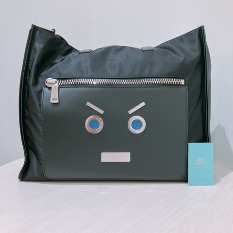 TK1887 FENDI 芳迪托特包FACE-PRINT TOTE BAG BLACK X PHW [UNUSED]