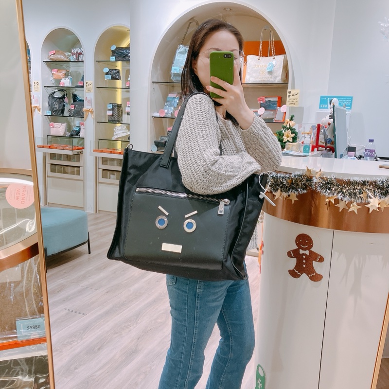 TK1887 FENDI 芳迪托特包FACE-PRINT TOTE BAG BLACK X PHW [UNUSED]-1