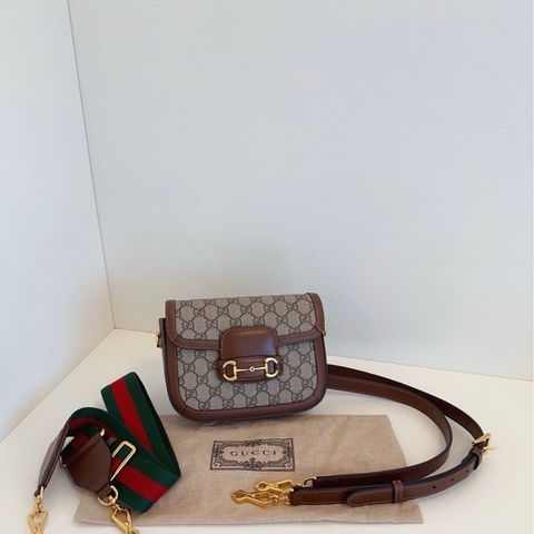 GUCCI 古馳 新款 馬銜扣1955 mini 迷你馬鞍包