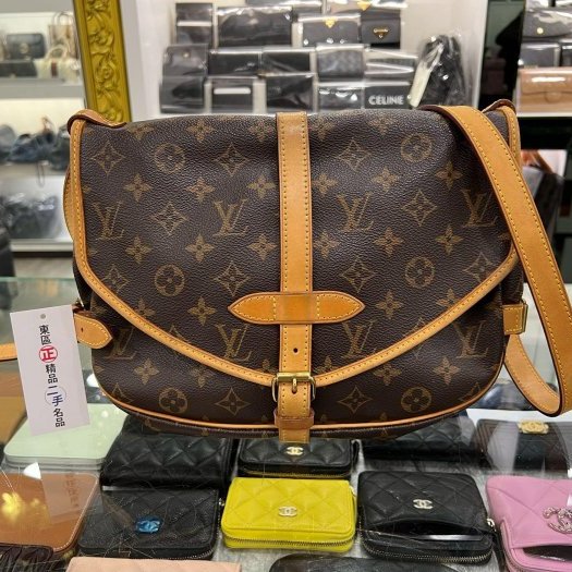 ㊣東區正精品㊣LV M42256 原花雙面小馬鞍包斜背包 RZ6049-0