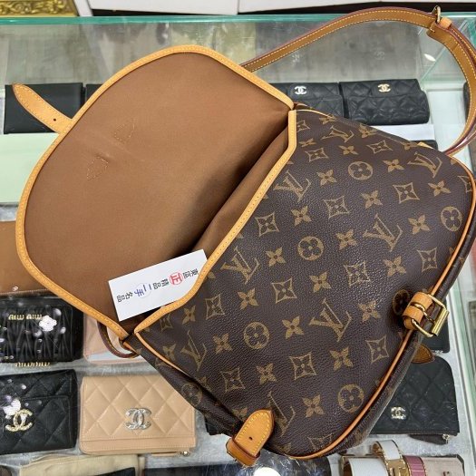 ㊣東區正精品㊣LV M42256 原花雙面小馬鞍包斜背包 RZ6049-1