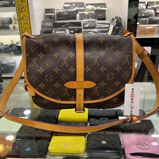 ㊣東區正精品㊣LV M42256 原花雙面小馬鞍包斜背包 RZ6049-4