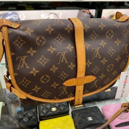 ㊣東區正精品㊣LV M42256 原花雙面小馬鞍包斜背包 RZ6049-6