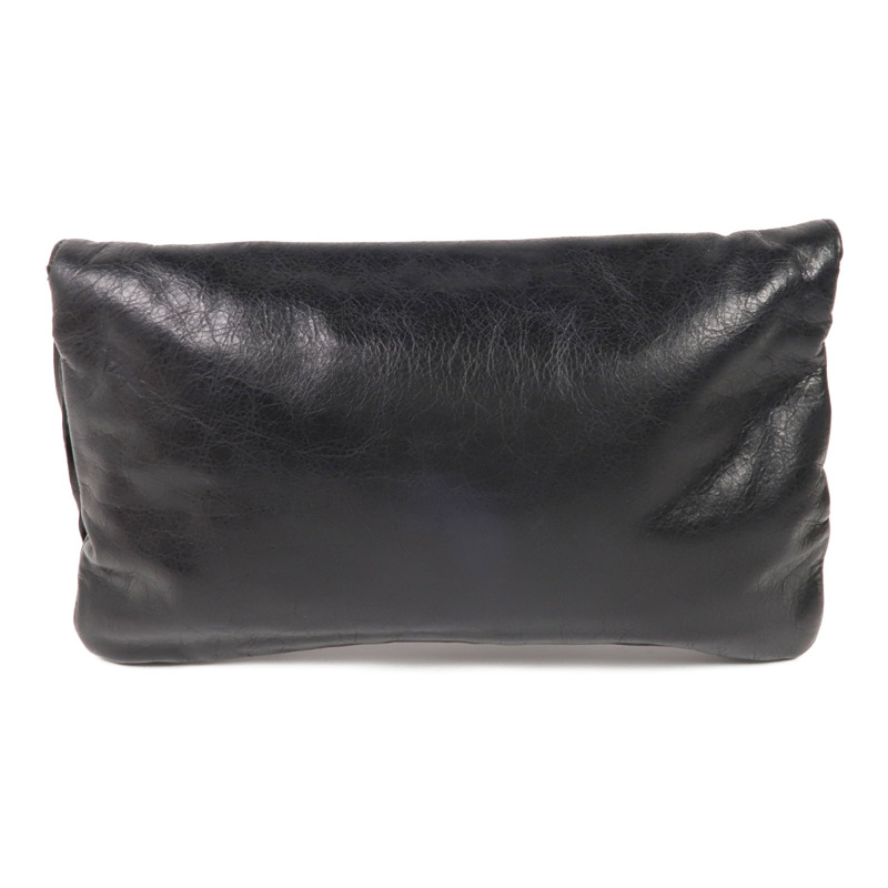 BALENCIAGA 牛皮皮革Giant Envelope Clutch銀扣手拿包-1