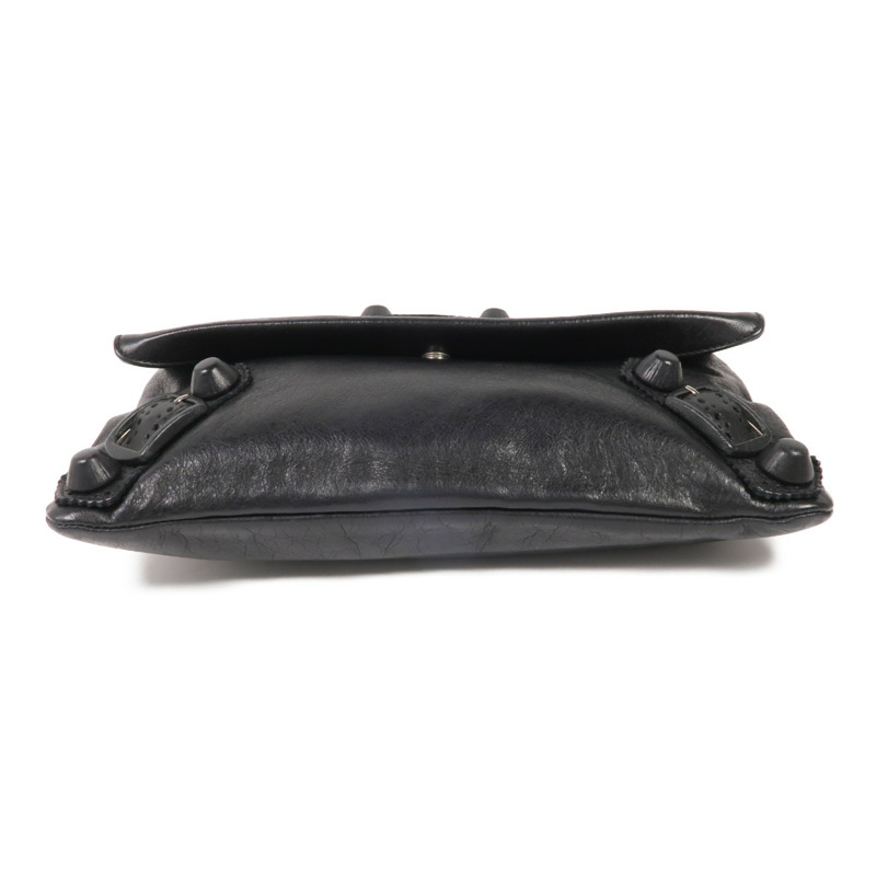 BALENCIAGA 牛皮皮革Giant Envelope Clutch銀扣手拿包-3