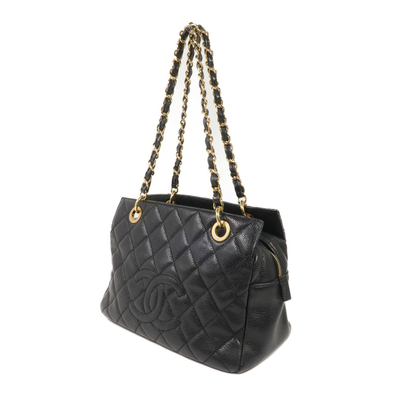 CHANEL 牛皮皮革PST Petite Shopping Tote Bag金扣肩背袋-1