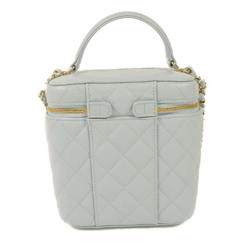 CHANEL 牛皮皮革Vanity Case金扣手挽肩背兩用袋-1