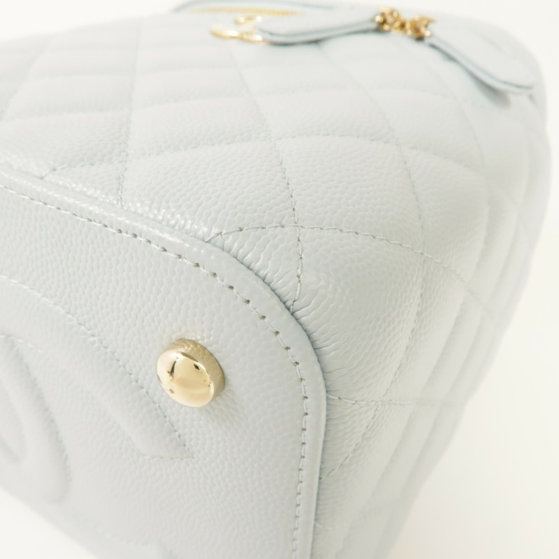 CHANEL 牛皮皮革Vanity Case金扣手挽肩背兩用袋-5