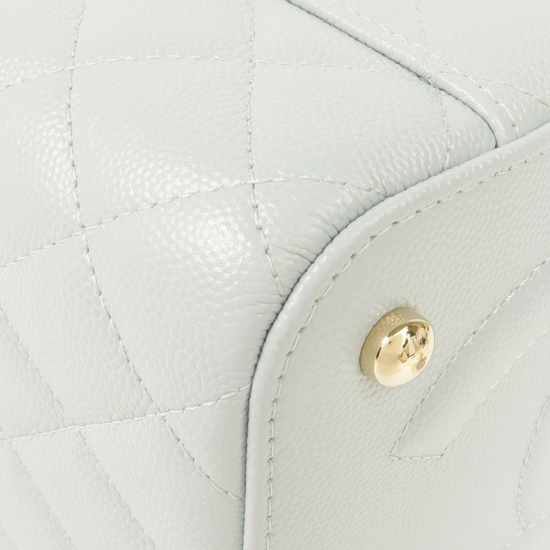 CHANEL 牛皮皮革Vanity Case金扣手挽肩背兩用袋-9