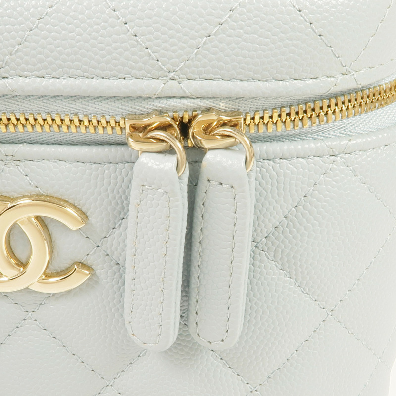 CHANEL 牛皮皮革Vanity Case金扣手挽肩背兩用袋-10