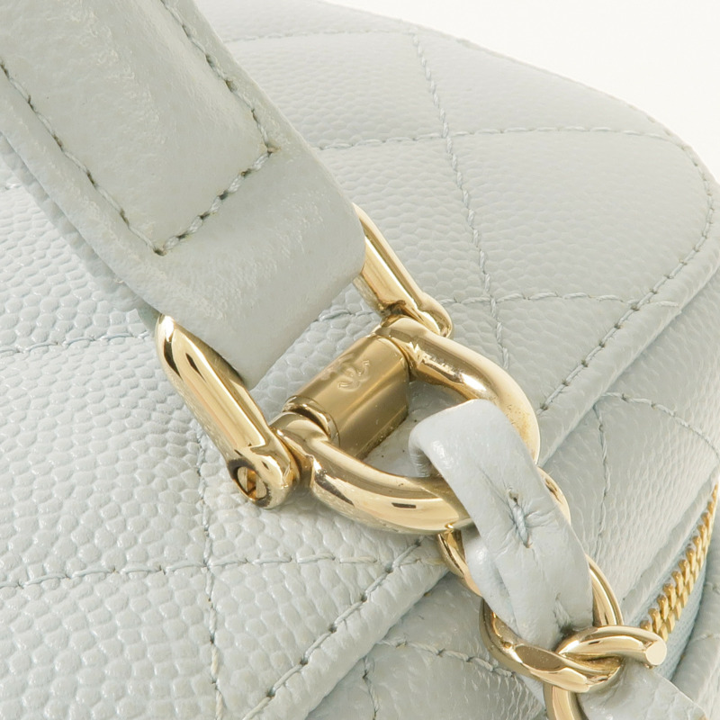 CHANEL 牛皮皮革Vanity Case金扣手挽肩背兩用袋-12