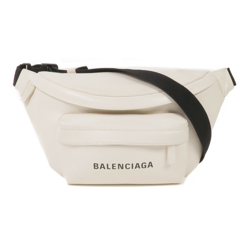 BALENCIAGA 牛皮皮革Waist Bag銀扣腰包-0