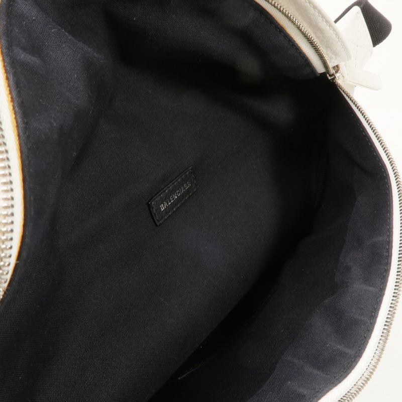 BALENCIAGA 牛皮皮革Waist Bag銀扣腰包-13