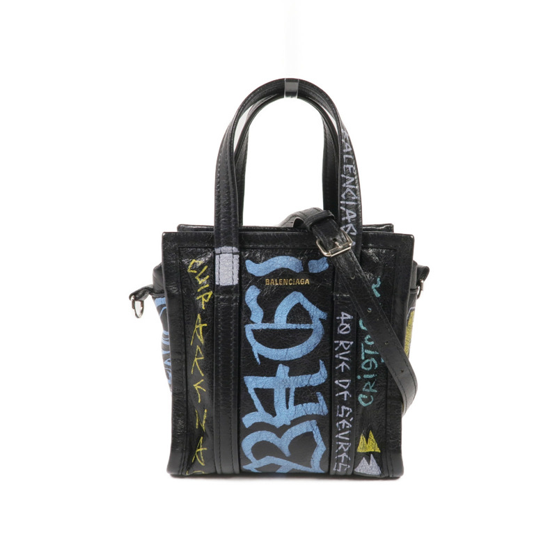 BALENCIAGA 牛皮皮革2 Way Shoulder銀扣手挽肩背兩用袋-1