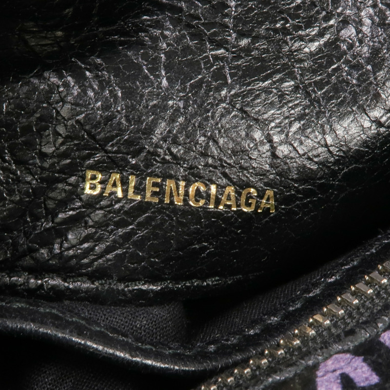 BALENCIAGA 牛皮皮革2 Way Shoulder銀扣手挽肩背兩用袋-8