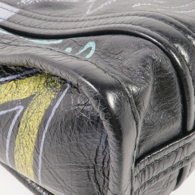 BALENCIAGA 牛皮皮革2 Way Shoulder銀扣手挽肩背兩用袋-14