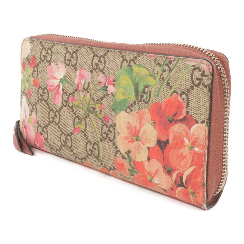 GUCCI 塗層帆布Zipper Long Wallet銀扣長錢包-2