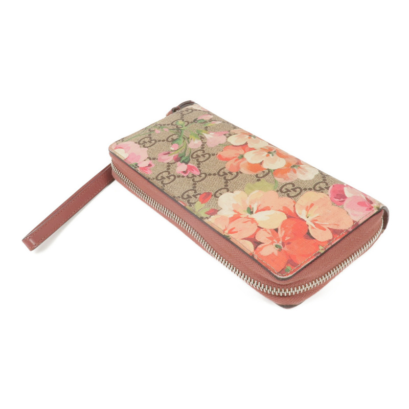 GUCCI 塗層帆布Zipper Long Wallet銀扣長錢包-4