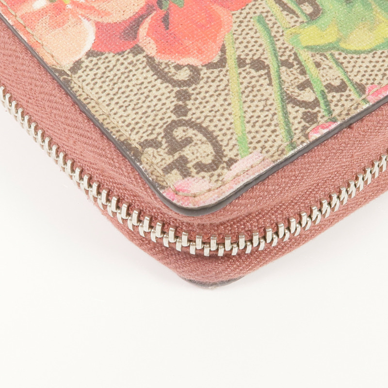 GUCCI 塗層帆布Zipper Long Wallet銀扣長錢包-8