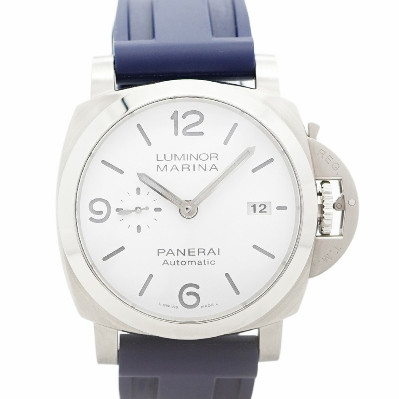 沛納海 Luminor Marina PAM01314 白色錶盤男士腕錶-0