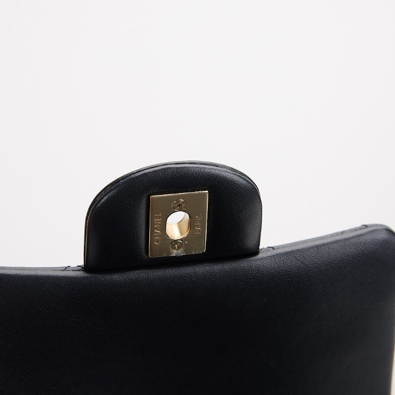 二手Chanel mini coco 17方胖/黑淡金扣-23