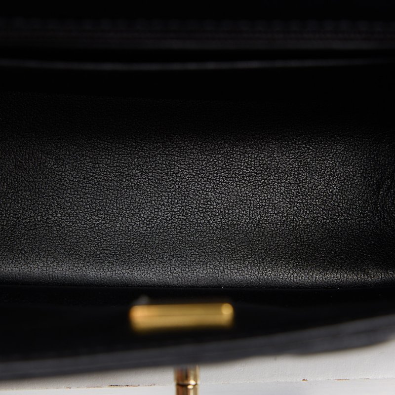 二手Chanel mini coco 17方胖/黑淡金扣-26