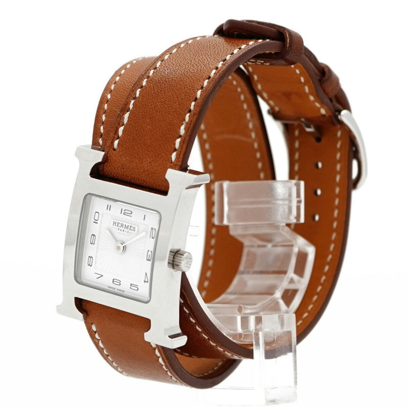 愛馬仕H系列雙圈腕錶HH1.210 白色錶盤 女士款-2