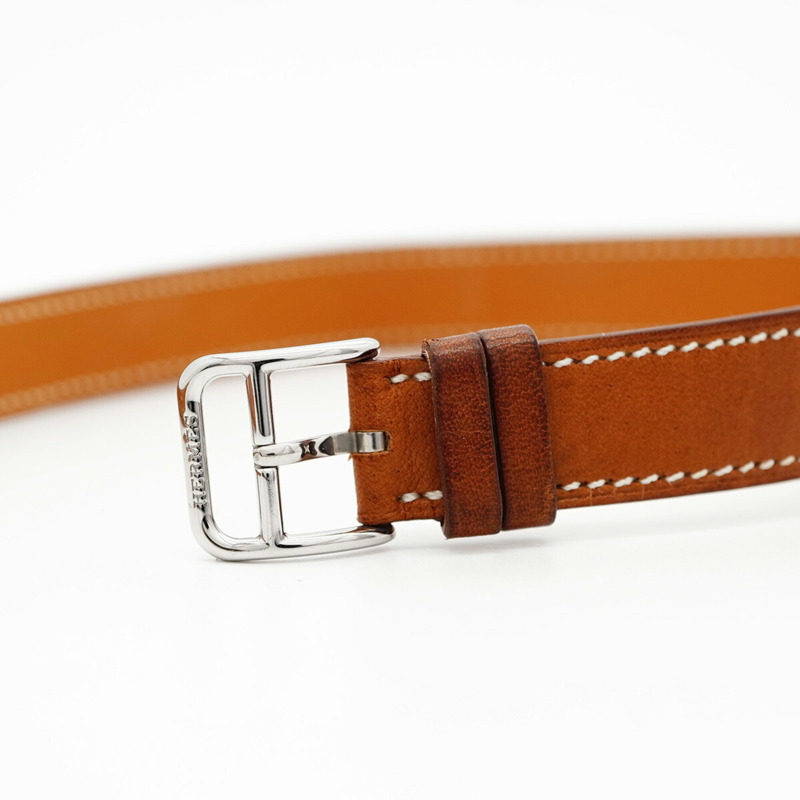 愛馬仕H系列雙圈腕錶HH1.210 白色錶盤 女士款-4