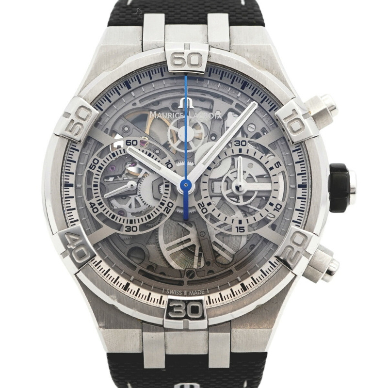 Maurice Lacroix Aicon AI6098 鏤空錶盤男士腕錶-0